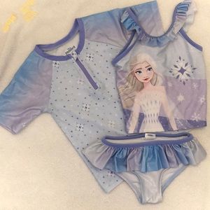 Little girls swim suit set